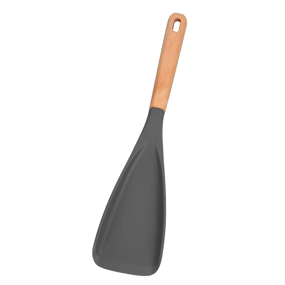 1pc Cooking Spoon for Nonstick Cookwares,  Silicone Spoon for Mixing, Scoop, and Scrape，kitchen tool