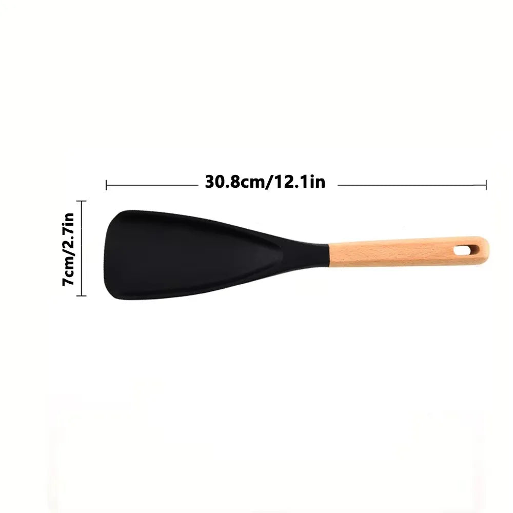 1pc Cooking Spoon for Nonstick Cookwares,  Silicone Spoon for Mixing, Scoop, and Scrape，kitchen tool