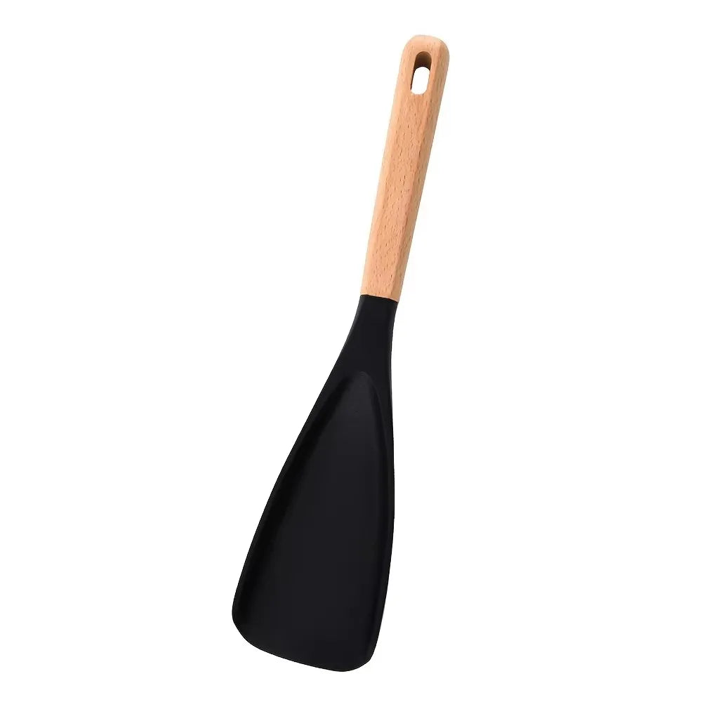 1pc Cooking Spoon for Nonstick Cookwares,  Silicone Spoon for Mixing, Scoop, and Scrape，kitchen tool