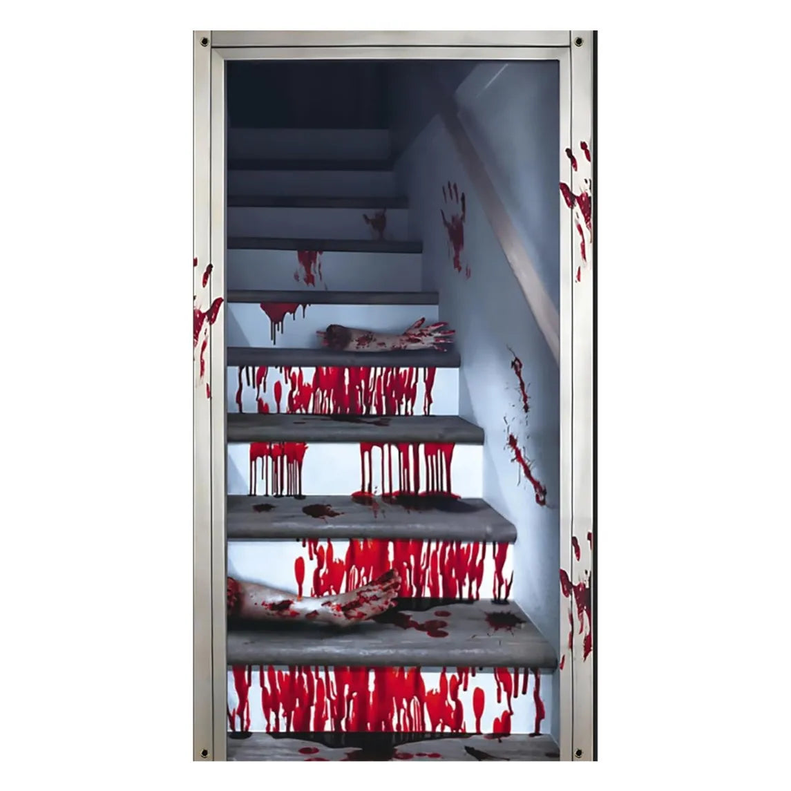 180x90cm Halloween Door Banner Polyester Ghost Hospital Scary Head Scene Decoration Halloween Party Supplies Photography
