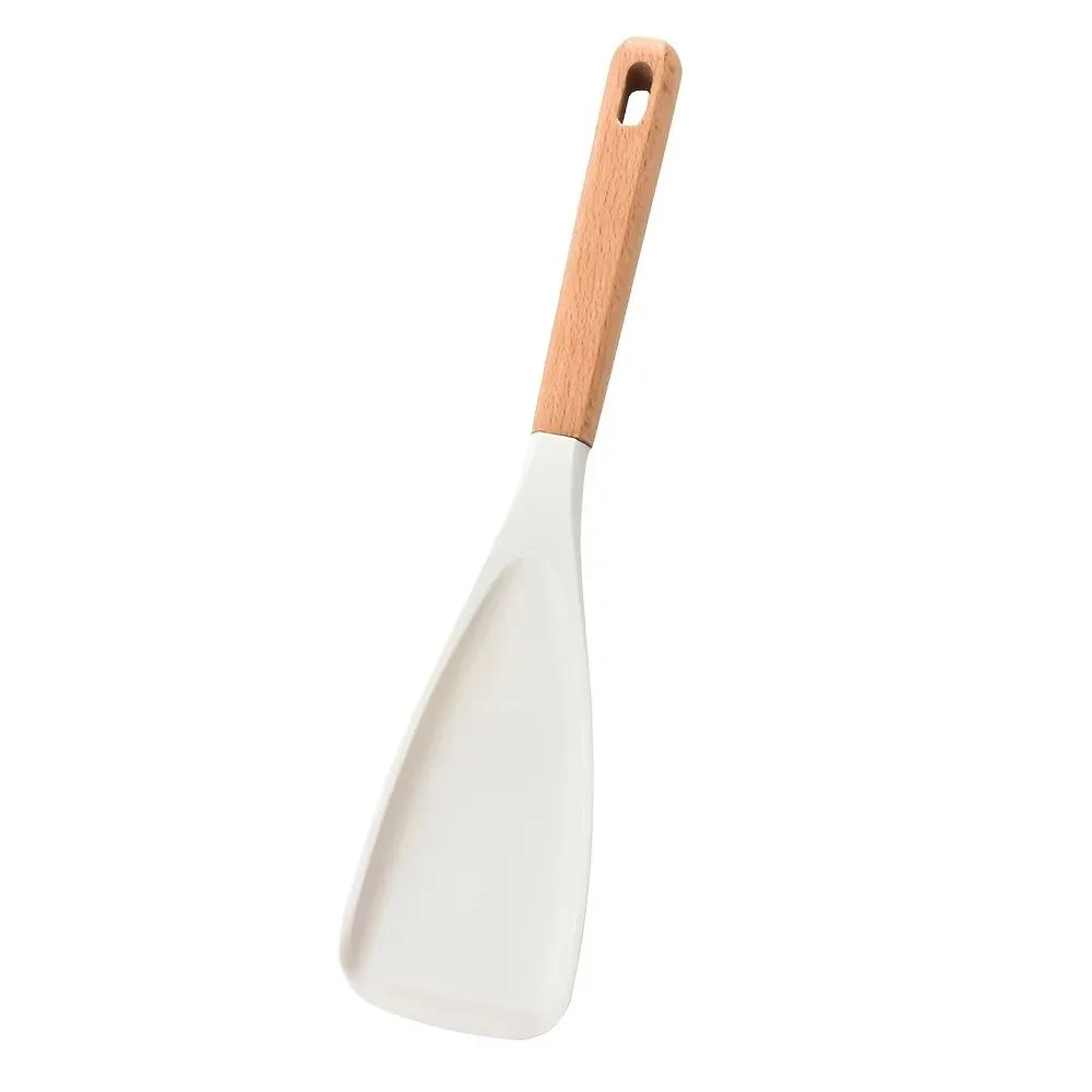 1pc Cooking Spoon for Nonstick Cookwares,  Silicone Spoon for Mixing, Scoop, and Scrape，kitchen tool
