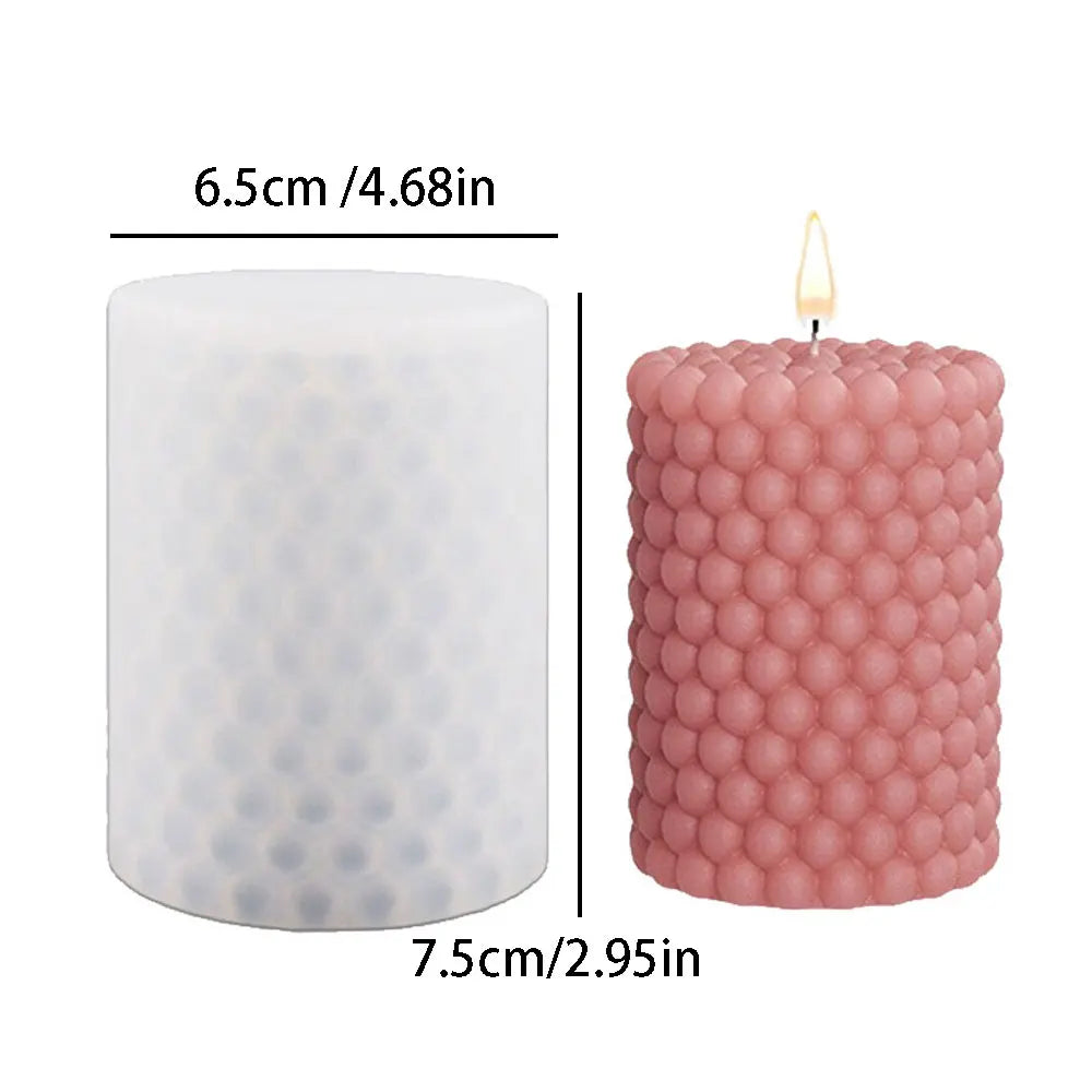 2pcs Handmade Bubble Soy Wax Candles Silicone Mold Pillar Ball Resin Gypsum Scented Candle Making Kit Home Decor DIY Craft Gifts