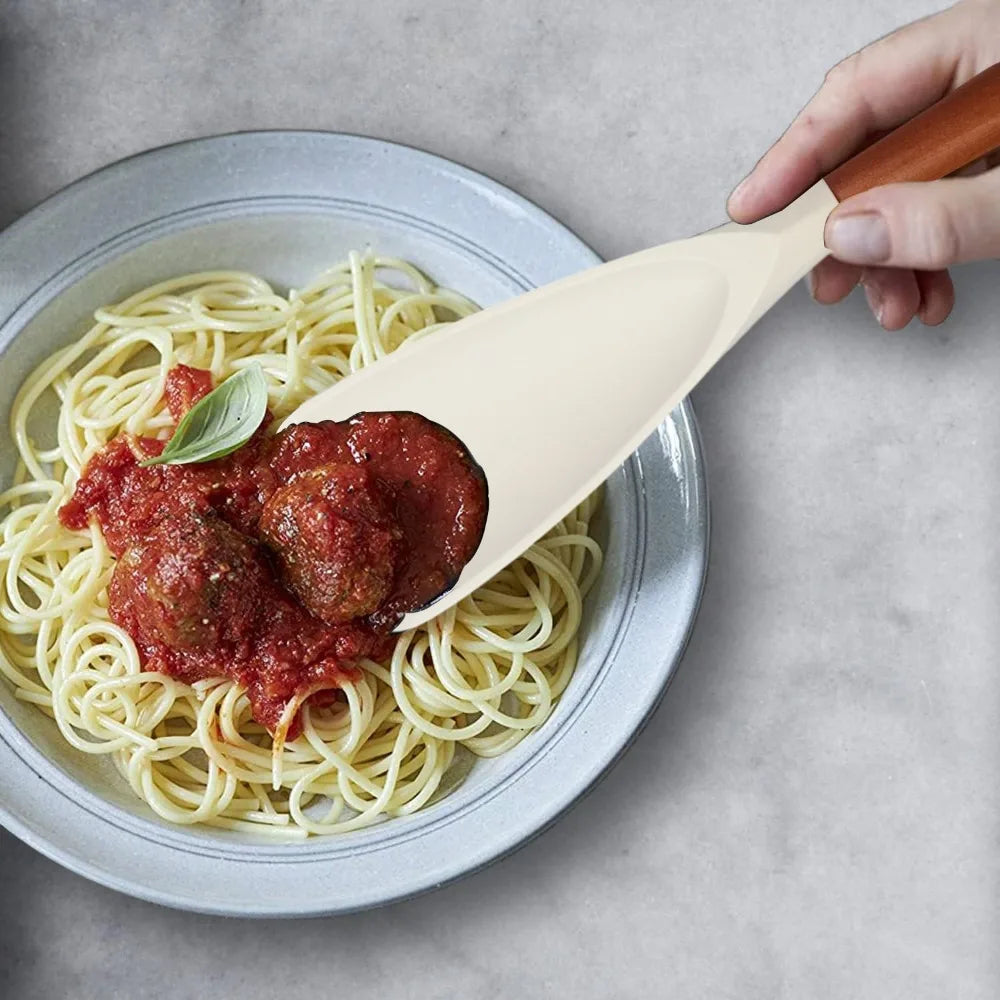 1pc Cooking Spoon for Nonstick Cookwares,  Silicone Spoon for Mixing, Scoop, and Scrape，kitchen tool