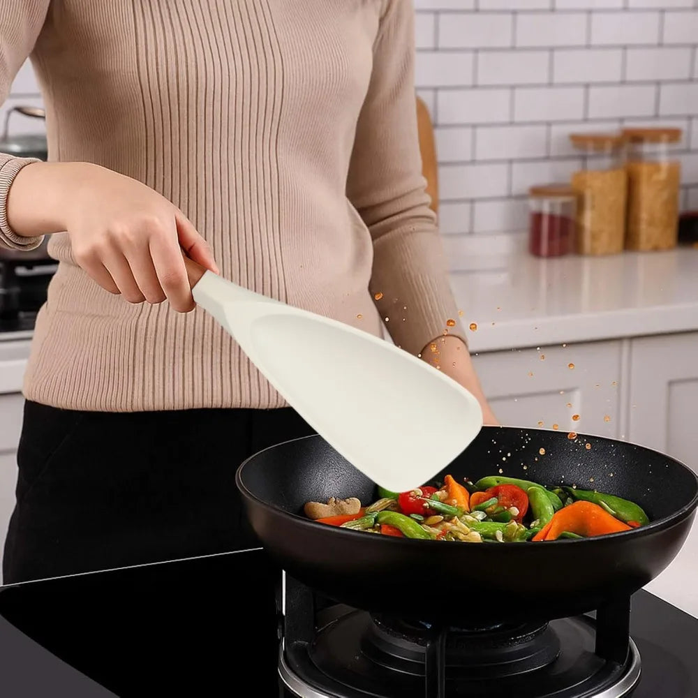 1pc Cooking Spoon for Nonstick Cookwares,  Silicone Spoon for Mixing, Scoop, and Scrape，kitchen tool